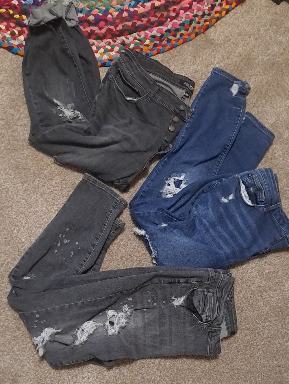 JUDY BLUE Jeans Set SKINNY/BOYFRIEND STYLE- Black & Blue